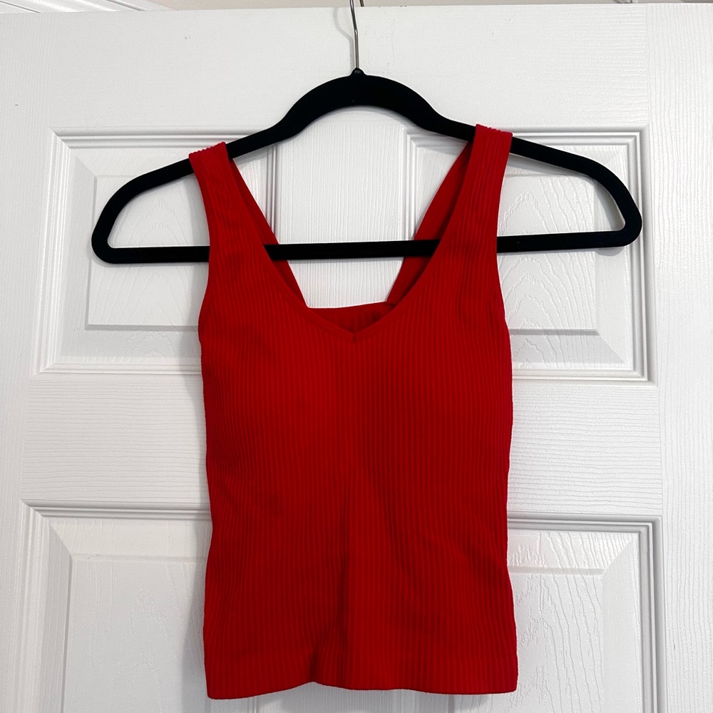 Altar’d State Red Sleeveless Women's Tank Top